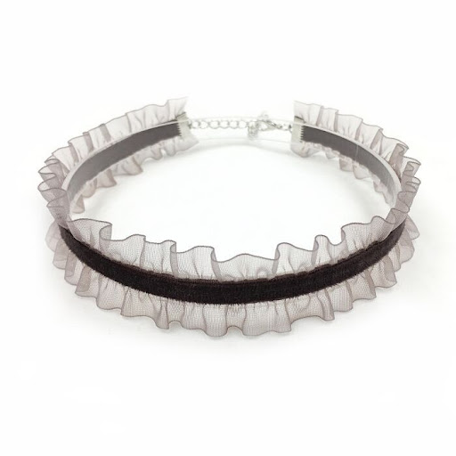 Title 1, Gothic Features Multi-layered Crystal Lace Neck...