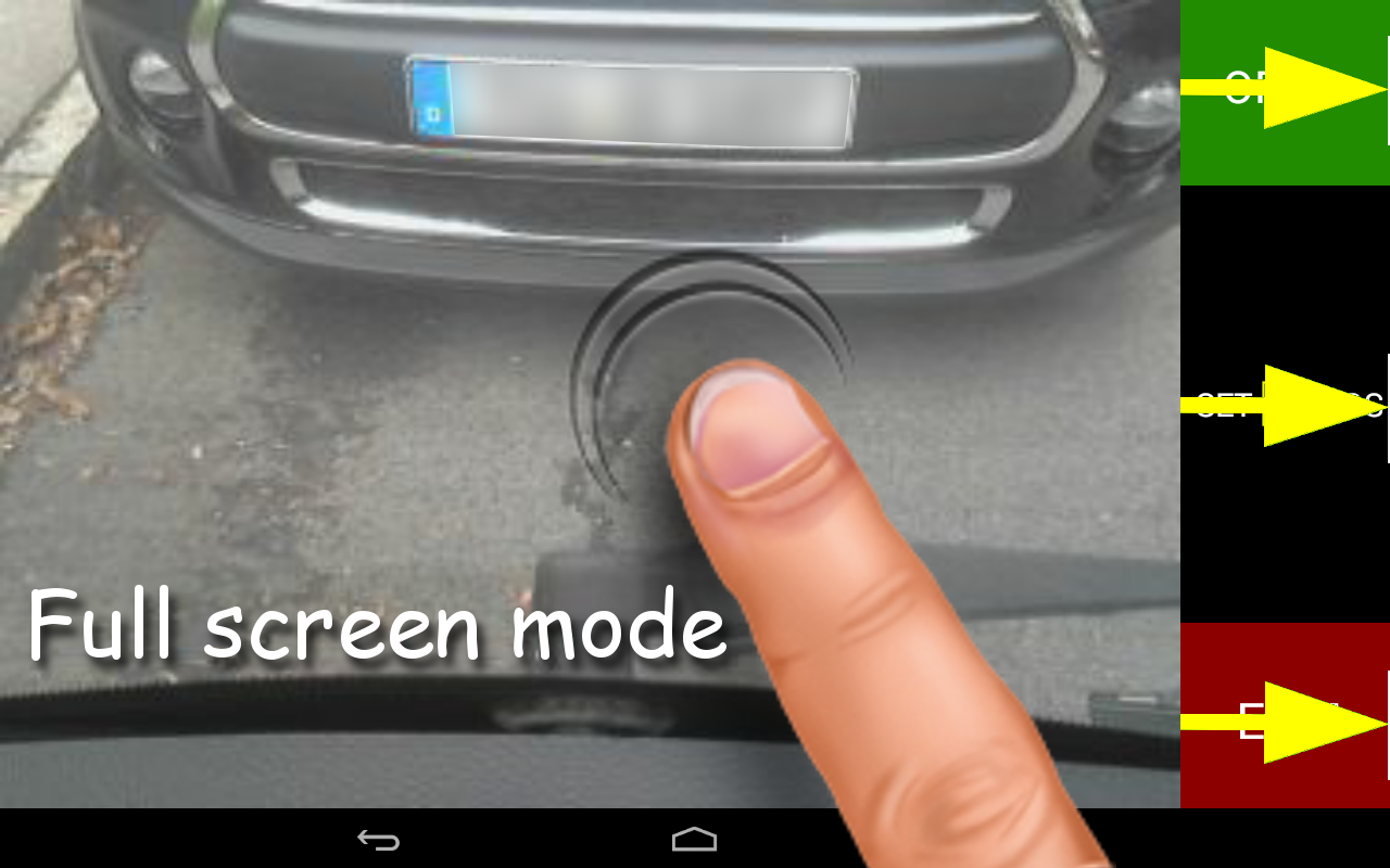 Cámara trasera Raspberry para coche basada Android