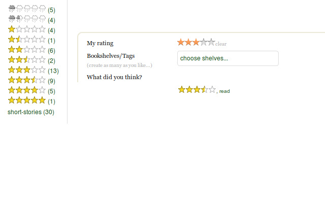 Goodreads Half-Stars and Rating Tags chrome extension