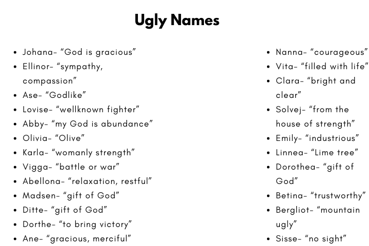 Ugly Names