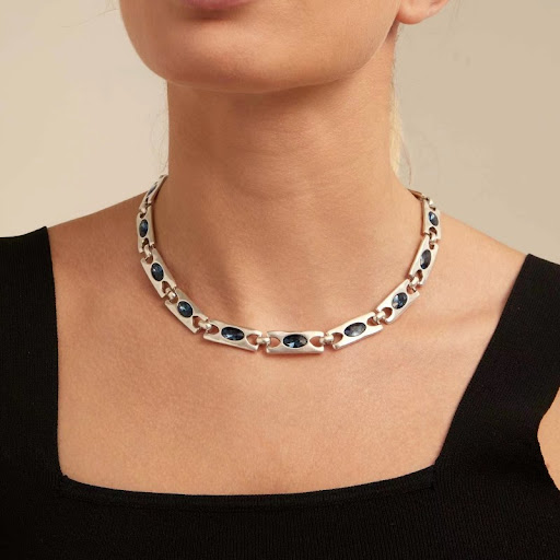 Title 1, Crystal Necklace Bracelet Mid-ancient Sweater C...