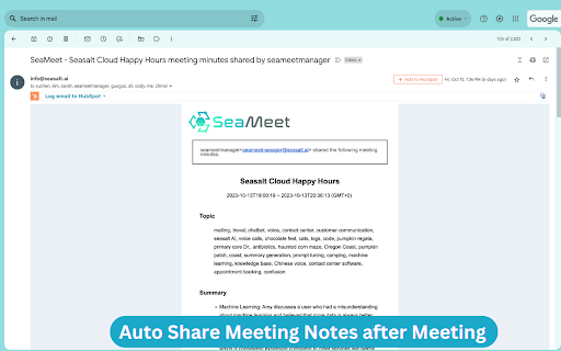 SeaMeet: Take ChatGPT Meeting Note Real-Time