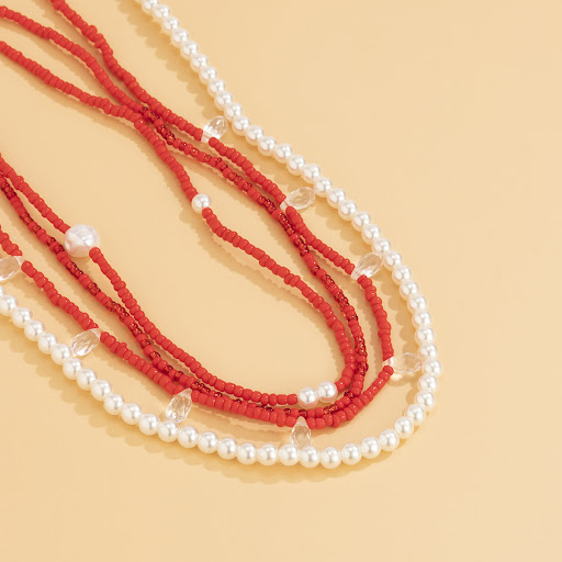 Title 4, Irregular Crystal Imitation Pearl Body Chain. E...