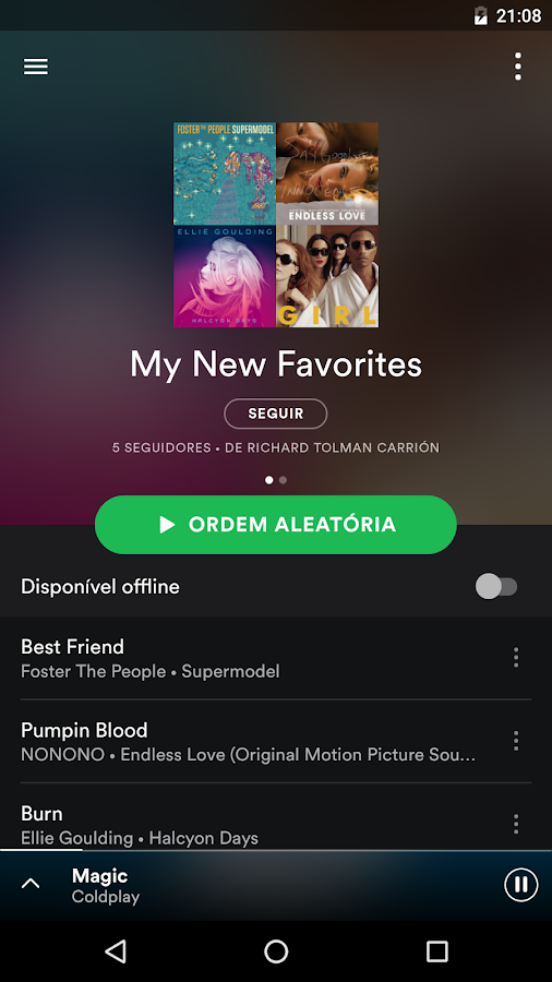  Spotify Music: captura de tela 