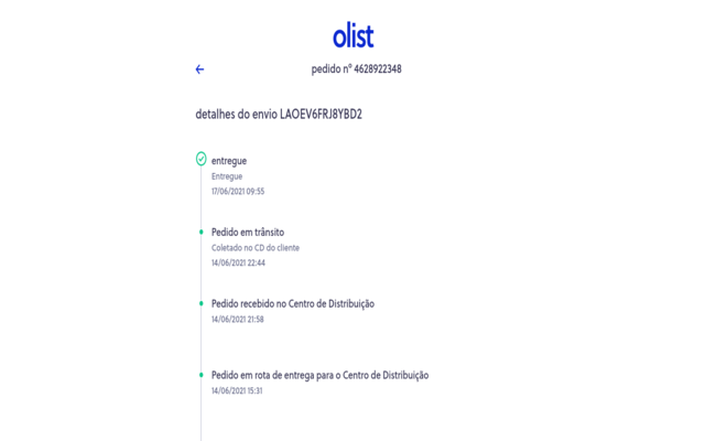 Consulta de rastreamento OLIST Preview image 0