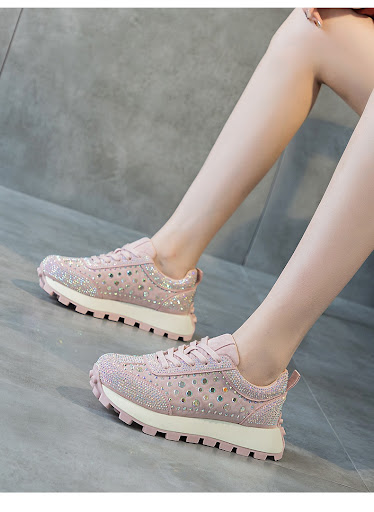 Title 17, Womens Platform Rhinestone Leather Cortez. Ste...