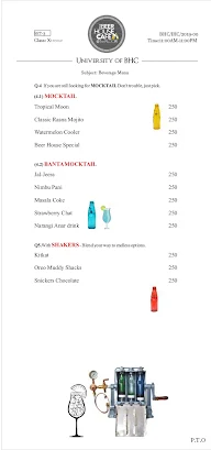 The Beer House Cafe menu 4