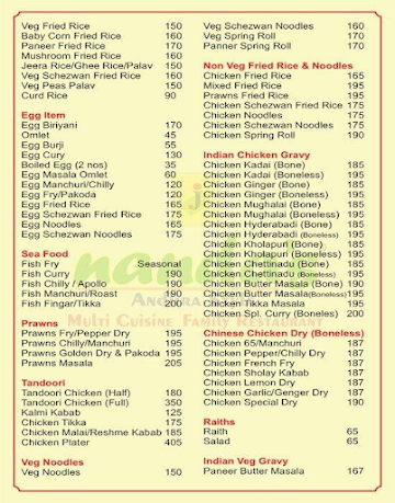 Nandus Chicken menu 