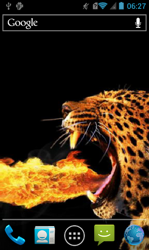 Leopard spewing flame Live WP