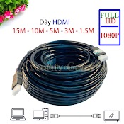 Dây Hdmi Tròn Loại Tốt 15M - 10M - 5M - 3M - 1.5M, Cáp Hdmi Chuẩn Hình Ảnh 2K, Full Hd 1080P