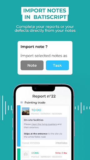 Screenshot Notes Libres - BatiScript
