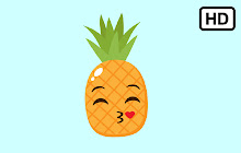 Funny Pineapple Emoji HD Wallpapers New Tab small promo image