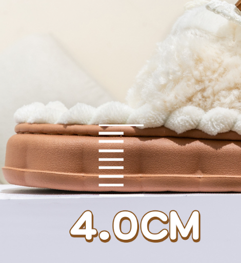 Title 2, Womens Bow Cotton Slippers Warm Non-slip Cozy ...