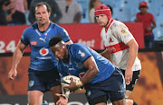 Lizo Gqoboka of the Bulls during the Carling Currie Cup match between Vodacom Bulls and Sigma Lions at Loftus Versfeld on May 14, 2022 in Pretoria.