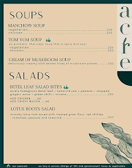 Acre Bengaluru menu 5