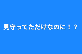 見守ってただけなのに！？