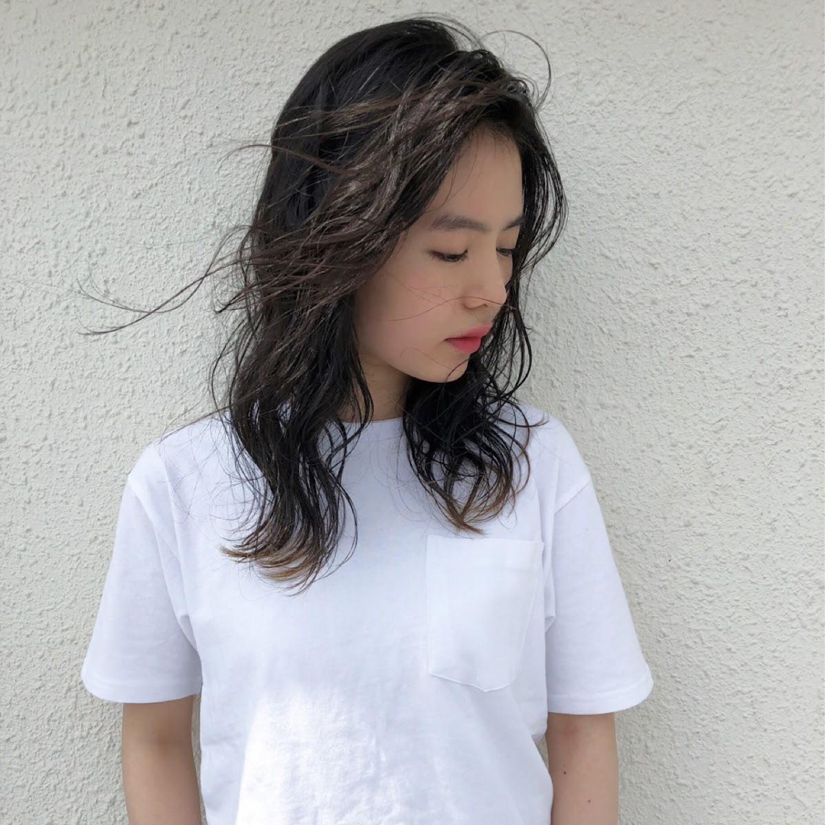 黒髪前髪なし大人の色っぽミディアムヘアアレンジ特集 Trill