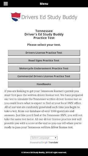 Tennessee Driver License Test