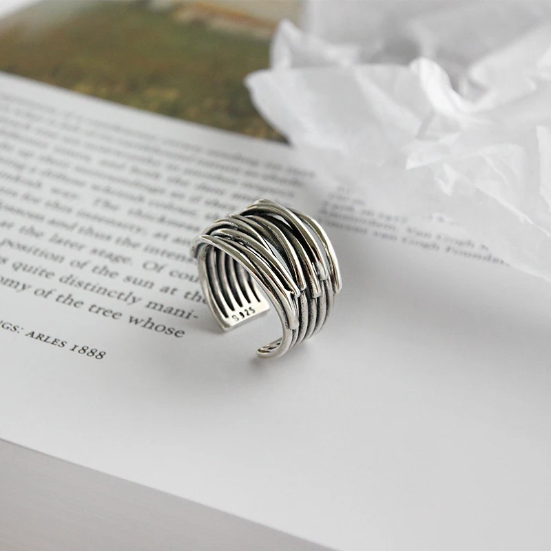 Gepersonaliseerde Retro Multi-coil Armband Open Index Vinger Unieke Sieraden Verstelbaar Perfect Cadeau Klassiek en Elegant Design