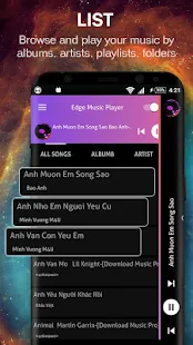  Music Player style S8 Edge: miniatura de captura de pantalla  