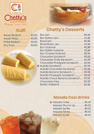 Chettys Corner menu 2