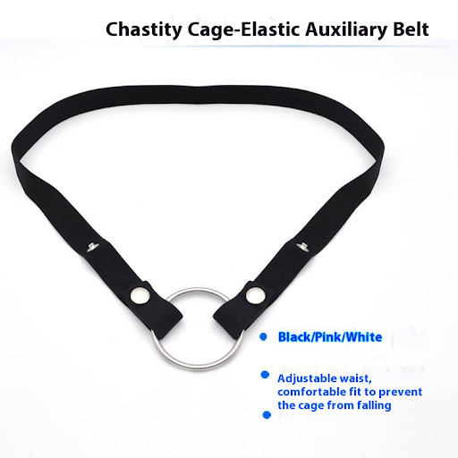 Title 6, Mens Chastity Cage Auxiliary Strap Elastic Ant...