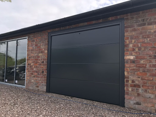 Novoferm Flush Rib ISO45 Insulated Sectional Door. F/F in Anthracite Grey