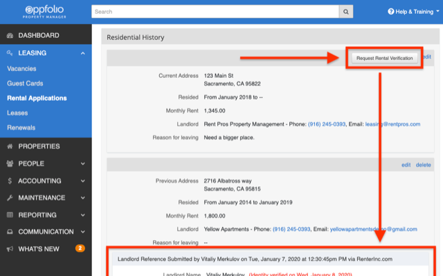 RenterFile - AppFolio Rental Verifications Preview image 1
