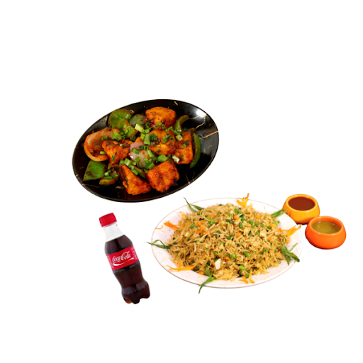 Veg Fried Rice + Chilli Paneer + Soft Drink 250Ml