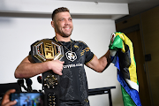 UFC Middleweight Champion Dricus du Plessis at OR Tambo International Airport on January 25 2024.
