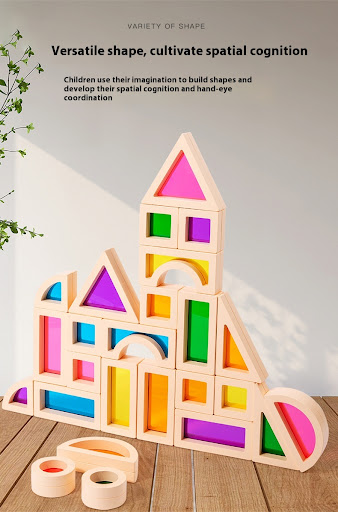 Title 4, Rainbow Blocks Acrylic Transparent Splicing Cre...
