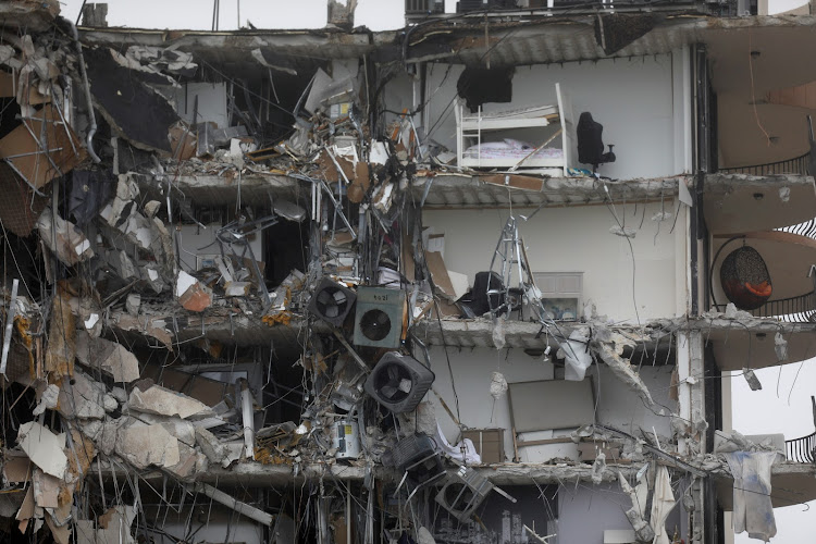 A building that partially collapsed is seen in Surfside near Miami Beach, Florida, U.S., June 24, 2021. REUTERS/Octavio Jones