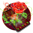 Herunterladen 3D Neon Rose Theme Installieren Sie Neueste APK Downloader