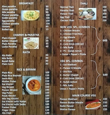 Hungry Thali & Combo menu 