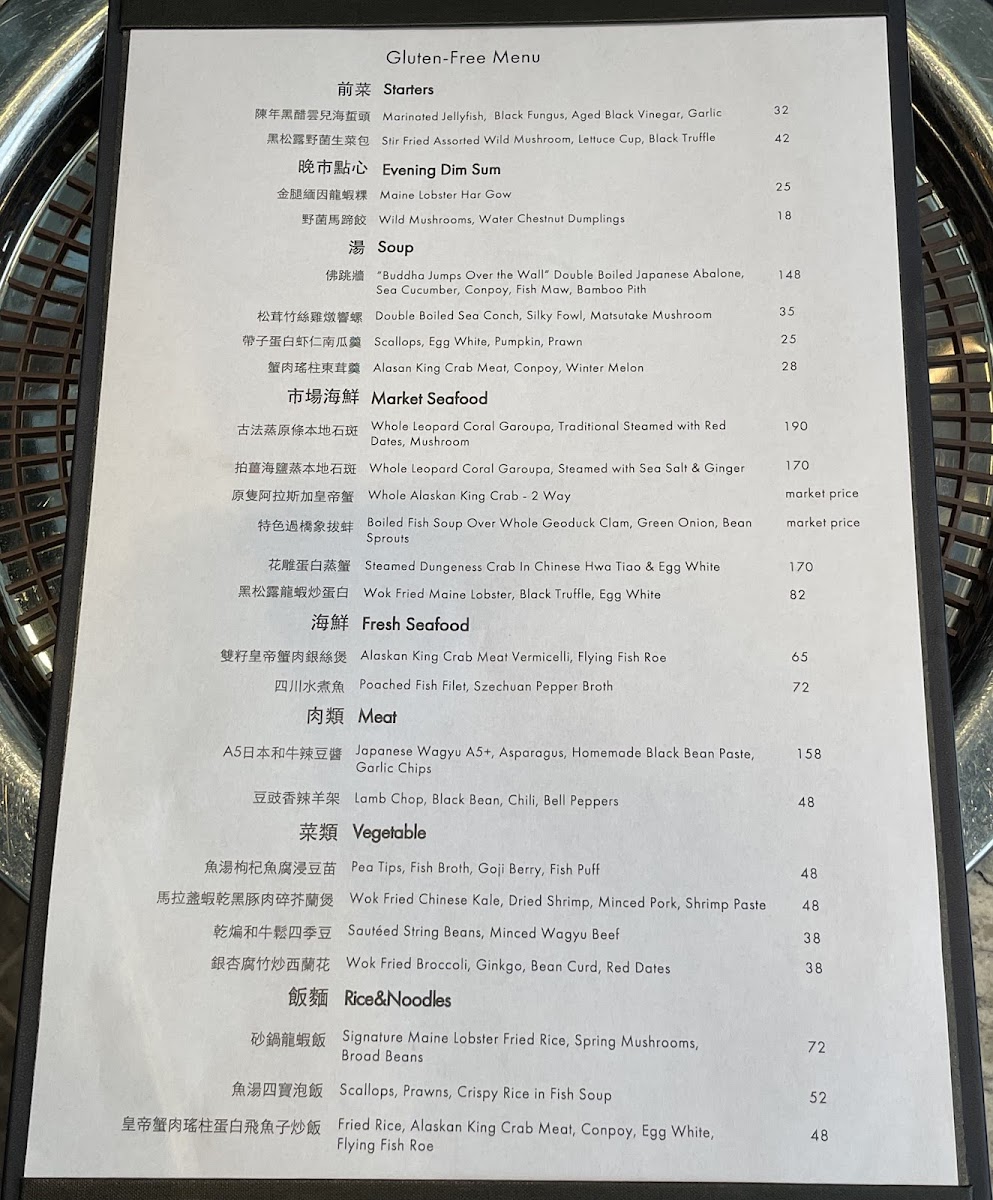 Menu, August 2023