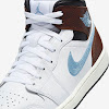 air jordan 1 mid se white/black/sail/blue gray