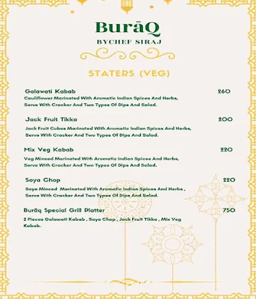 Buraq menu 