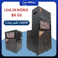 Loa Kéo Mtmax Bk63 Bass 40Cm Vân Gỗ Bóng, Công Suất Lớn Kèm 2 Micro Không Dây 1000W Usb, Thẻ Nhớ, Jack Bông Sen, Jack Micro, Jack Kết Nối Guitar