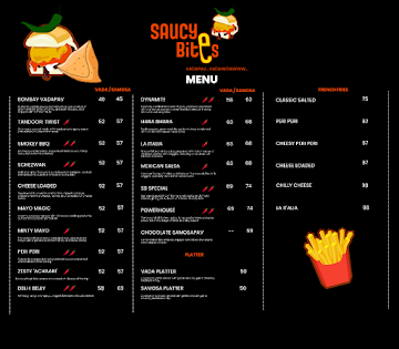 Saucy Bites menu 