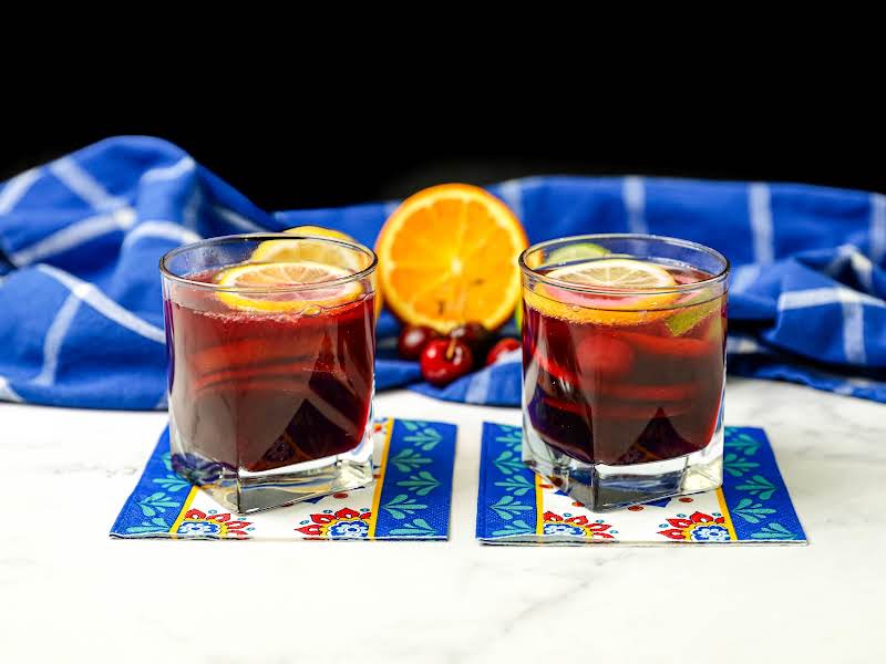 Two Glasses Of Cuban Sangria.