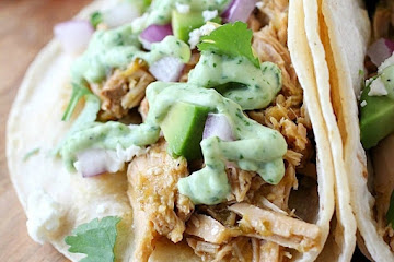 Crock Pot Pork Verde Tacos with Jalapeño Sauce