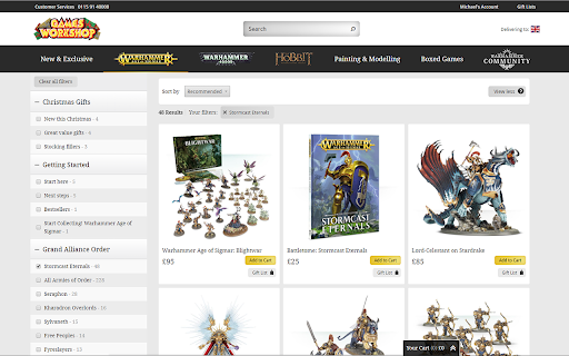 My Games Workshop Webstore