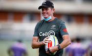 Sean Everitt (Head Coach) of the Cell C Sharks during the Cell C Sharks training session at Jonsson Kings Park Stadium on August 31, 2020 in Durban, South Africa. 