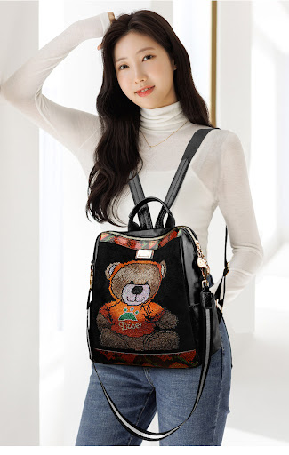 Title 15, Rhinestone Backpack for Women Large Capacity Fe...