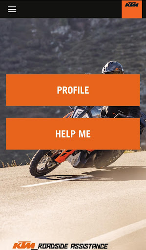 Screenshot KTM Roadside Assistance