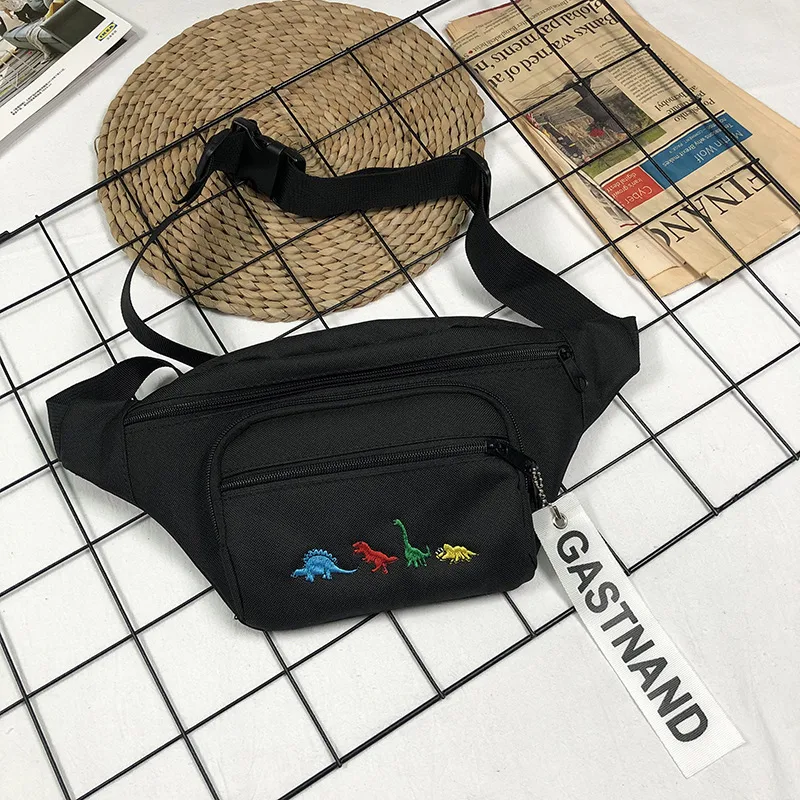 Title 1, Womens Chest Bag Solid Color Student Embroider...