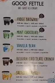 Good Fettle - Healthy Ice Cream menu 1