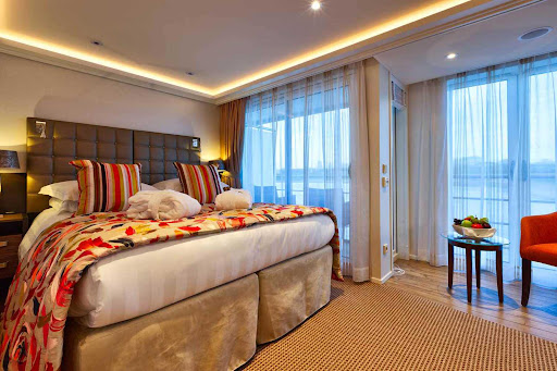 amaserena-twin-balconies.jpg -  You’ll get a comfortable night’s sleep in the Twin Balcony Stateroom aboard AmaSerena. 