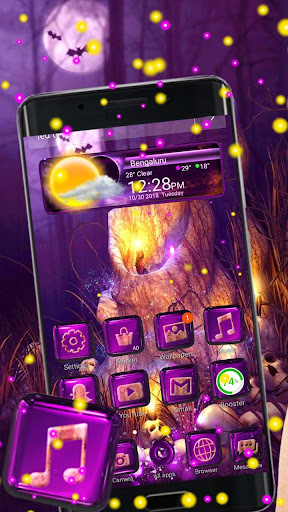 Skull Night 3D Glass Tech Theme?