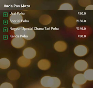 Vada Pav Maza menu 2